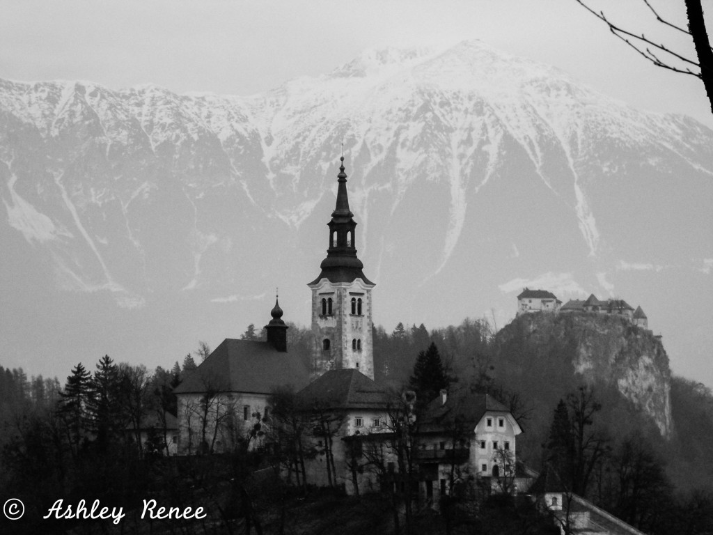 Lake Bled, Slovenia 01- B&W