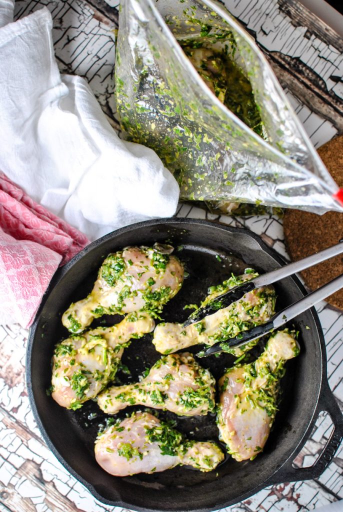 Sear these drumsticks up & you've got the makings for an easy weeknight dinner! This Cilantro Chicken Drumstick Bowl recipe includes instructions to make it whole30 compliant! | thepikeplacekitchen.com