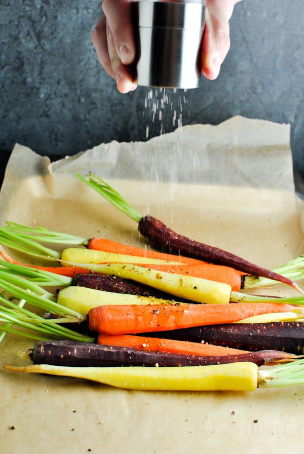 Whole30 Roasted Rainbow Carrots