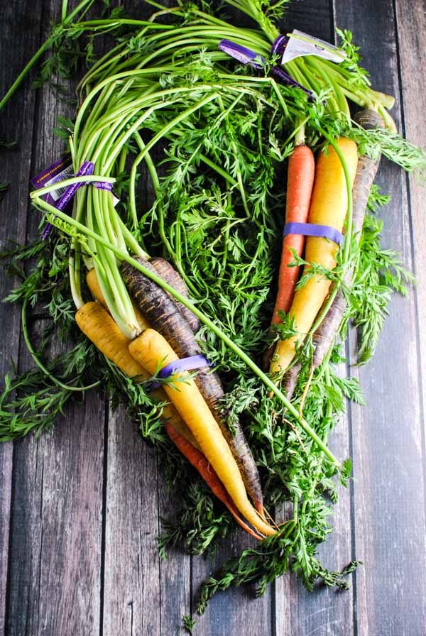 whole30 roasted rainbow carrots! we love this recipe because they get a little bit sweet and caramel-y and wonderful | thepikeplacekitchen.com