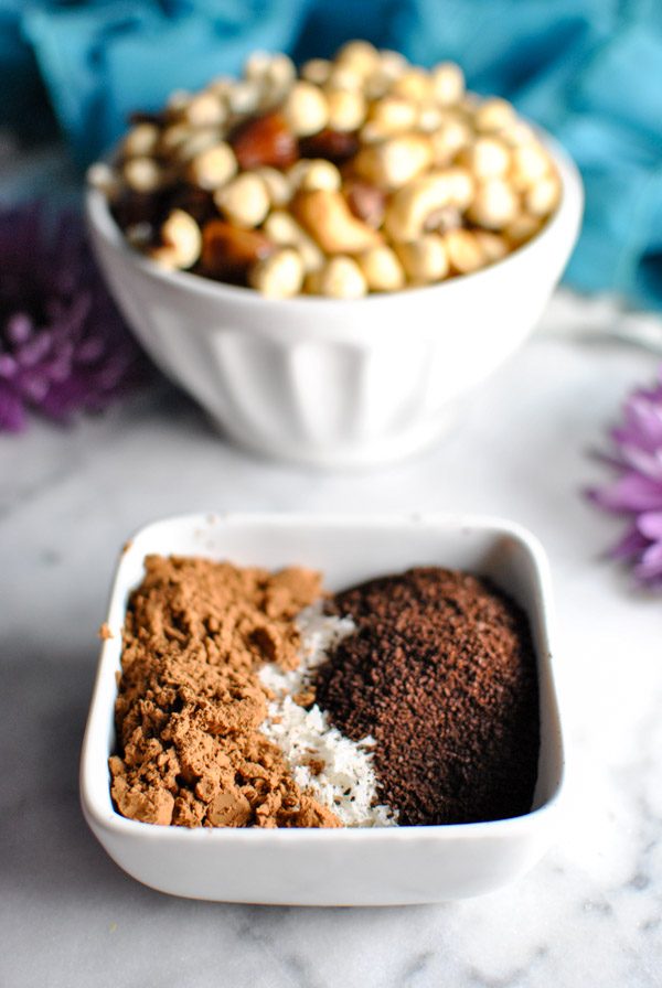 whole30 espresso nut bites! omg these are so good. the coffee brings out the flavor of cocoa and i just can't deal. they're ALWAYS in my freezer. all you need is some wax paper and a food processor or blender! so easy. | thepikeplacekitchen.com